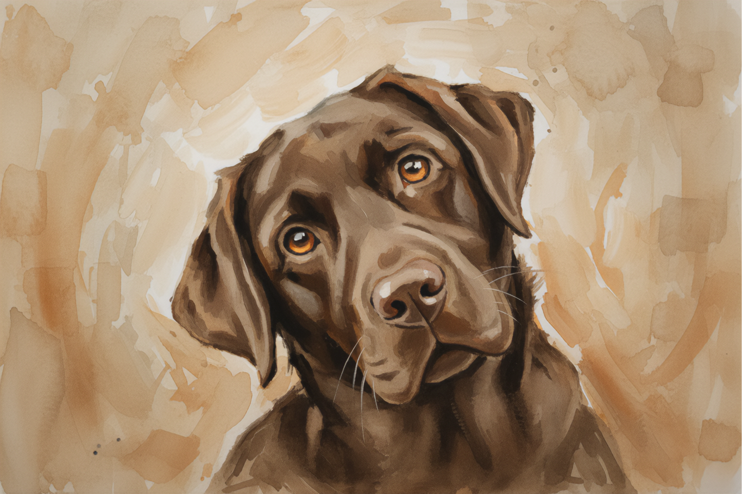 Watercolor Dog Portrait From Photo