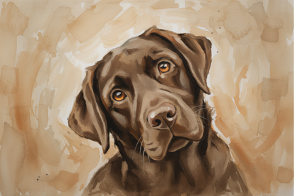 Watercolor Dog Portrait From Photo